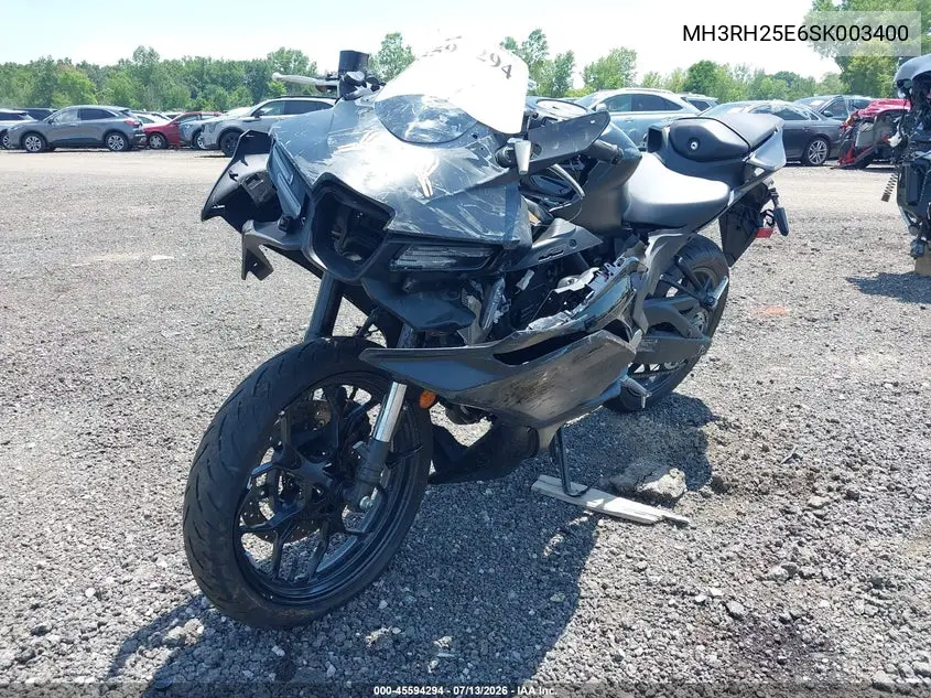 2025 Yamaha Yfz320 A VIN: MH3RH25E6SK003400 Lot: 45594294