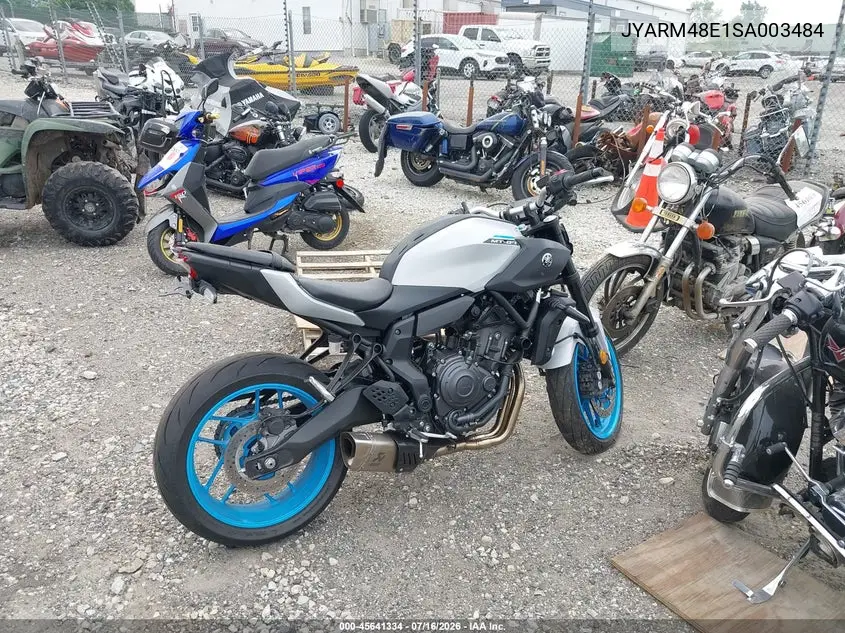 2025 Yamaha Mtn690 VIN: JYARM48E1SA003484 Lot: 45641334