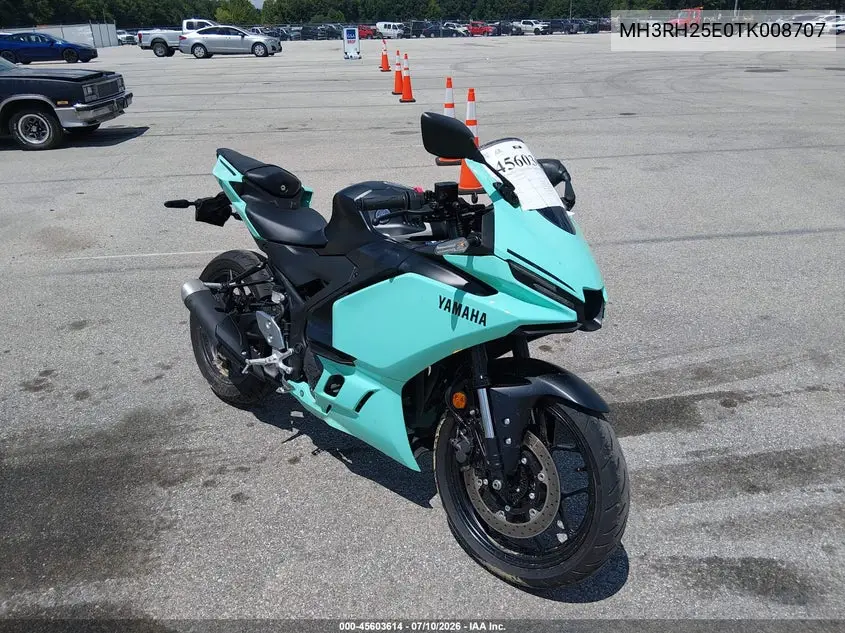 2026 Yamaha Yfz320 A VIN: MH3RH25E0TK008707 Lot: 45603614