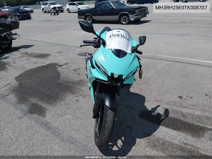 2026 Yamaha Yfz320 A VIN: MH3RH25E0TK008707 Lot: 45603614