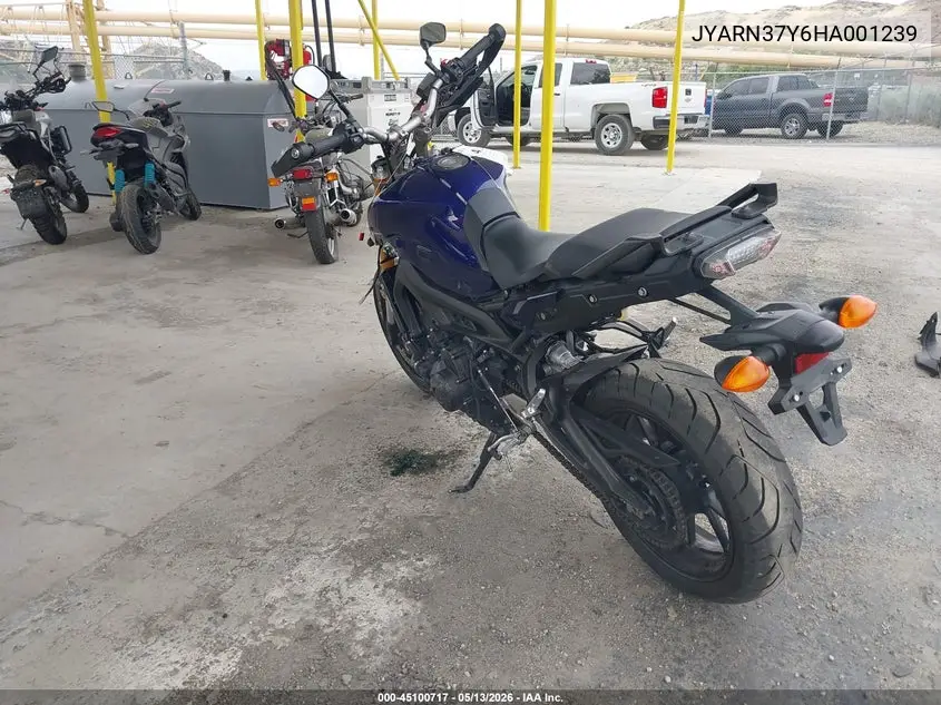 2017 Yamaha Fj09 C VIN: JYARN37Y6HA001239 Lot: 45100717