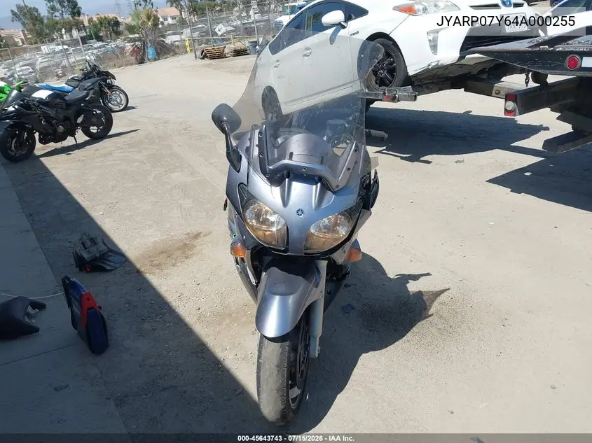 2004 Yamaha Fjr1300 VIN: JYARP07Y64A000255 Lot: 45643743