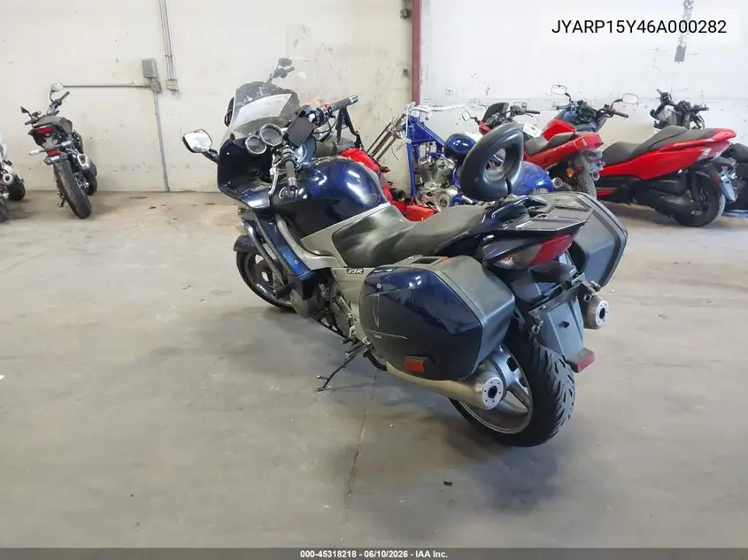 2006 Yamaha Fjr1300 VIN: JYARP15Y46A000282 Lot: 45318218