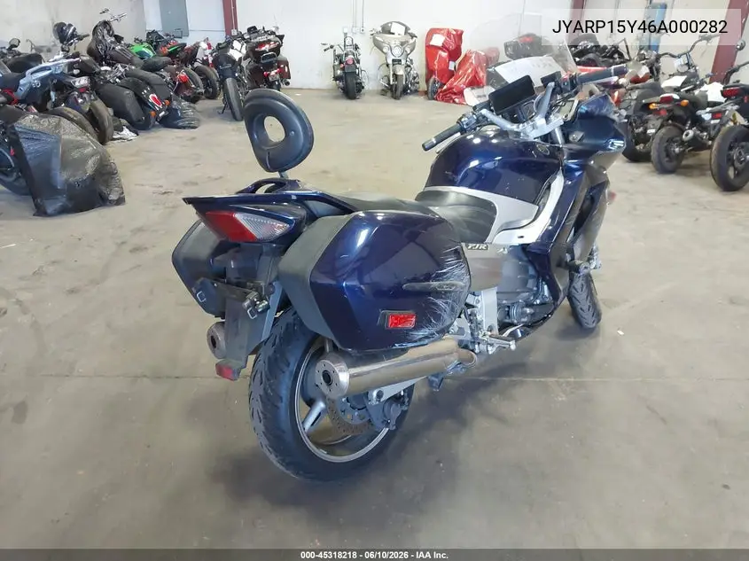 2006 Yamaha Fjr1300 VIN: JYARP15Y46A000282 Lot: 45318218