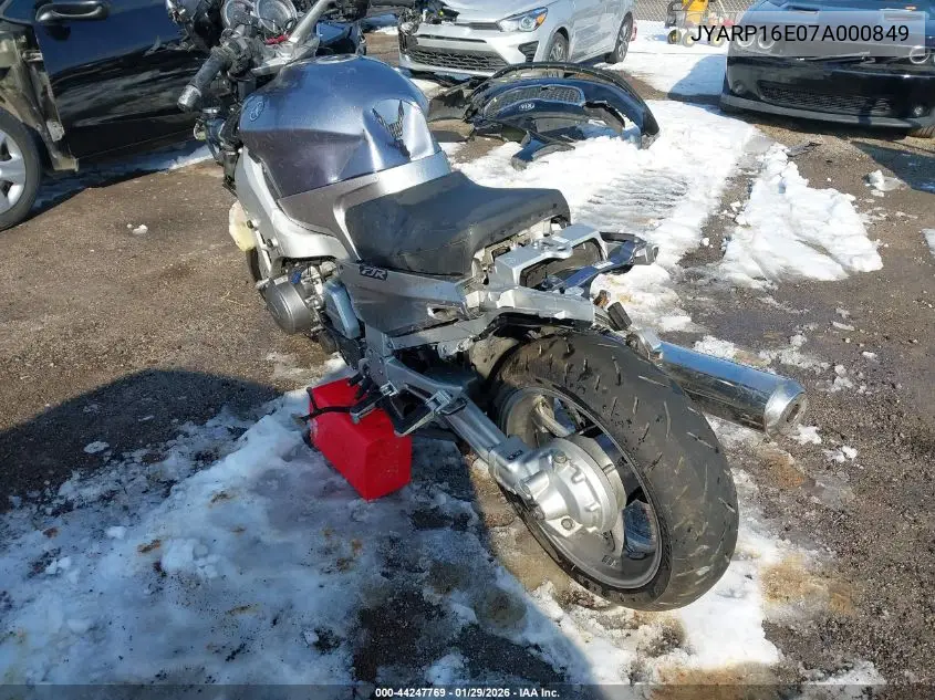 2007 Yamaha Fjr1300 As VIN: JYARP16E07A000849 Lot: 44247769