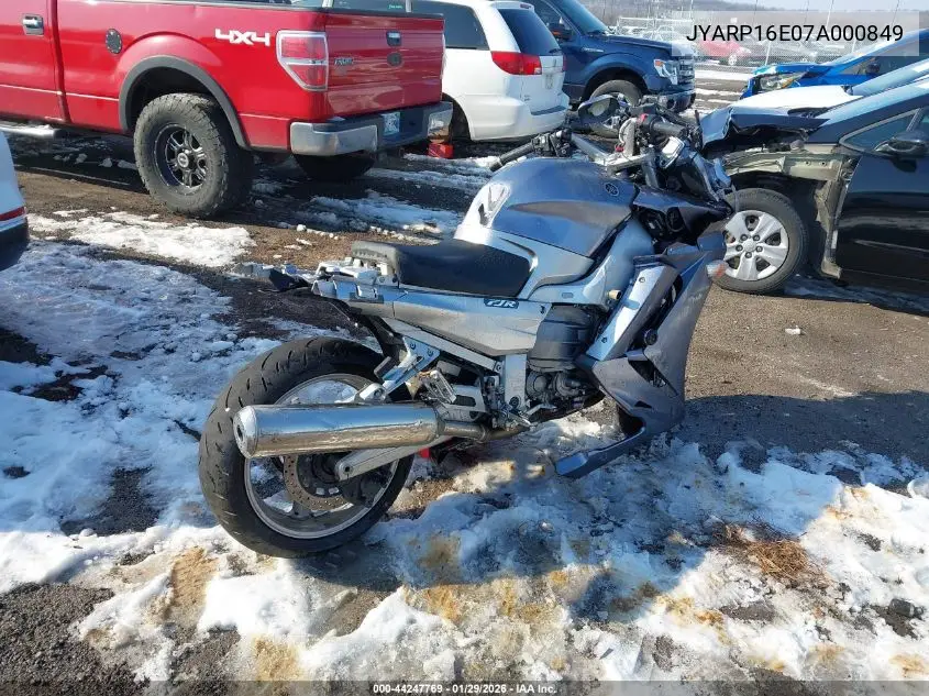 2007 Yamaha Fjr1300 As VIN: JYARP16E07A000849 Lot: 44247769