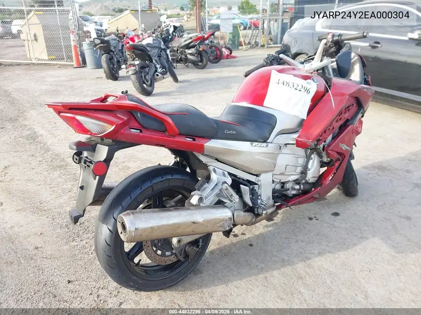 2014 Yamaha Fjr1300 Ac VIN: JYARP24Y2EA000304 Lot: 44832296