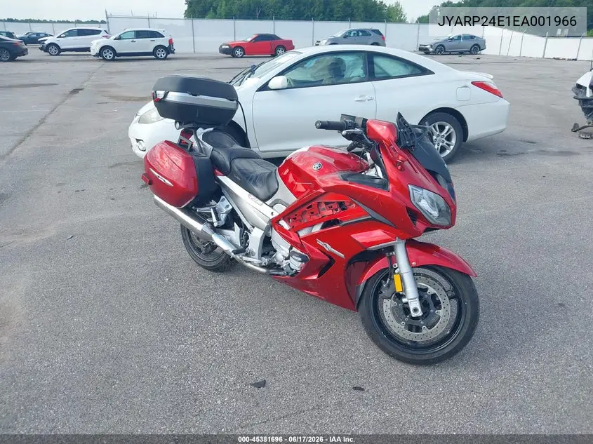 2014 Yamaha Fjr1300 A VIN: JYARP24E1EA001966 Lot: 45381696