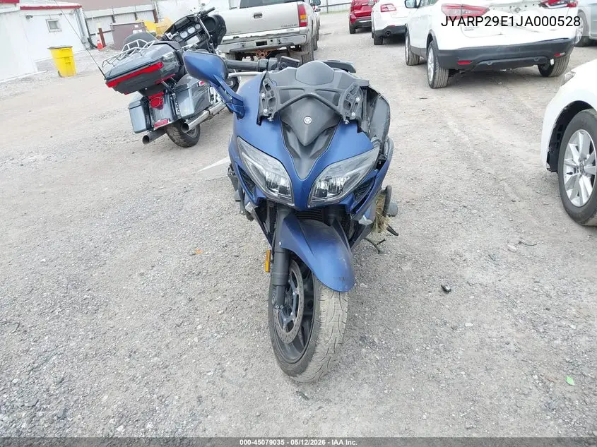 2018 Yamaha Fjr1300 A VIN: JYARP29E1JA000528 Lot: 45079035