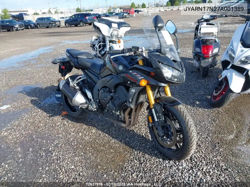 2007 Yamaha Fz1 S VIN: JYARN17N27A001389 Lot: 12637916