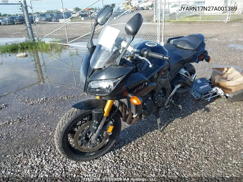 2007 Yamaha Fz1 S VIN: JYARN17N27A001389 Lot: 12637916