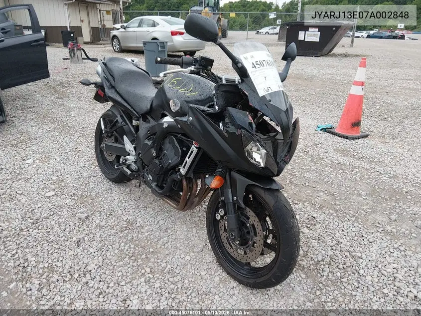 2007 Yamaha Fz6 Shg VIN: JYARJ13E07A002848 Lot: 45076101