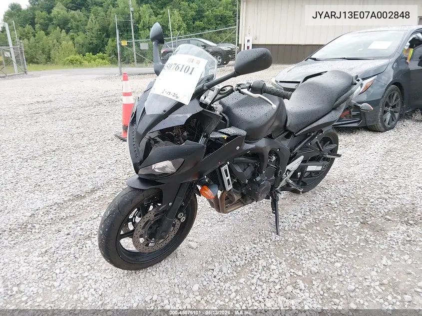 2007 Yamaha Fz6 Shg VIN: JYARJ13E07A002848 Lot: 45076101