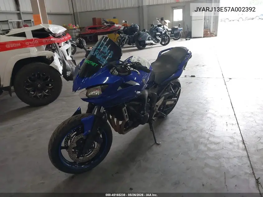 2007 Yamaha Fz6 Shg VIN: JYARJ13E57A002392 Lot: 45165238