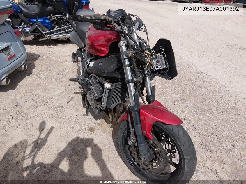 2007 Yamaha Fz6 Shg VIN: JYARJ13E07A001392 Lot: 45497323