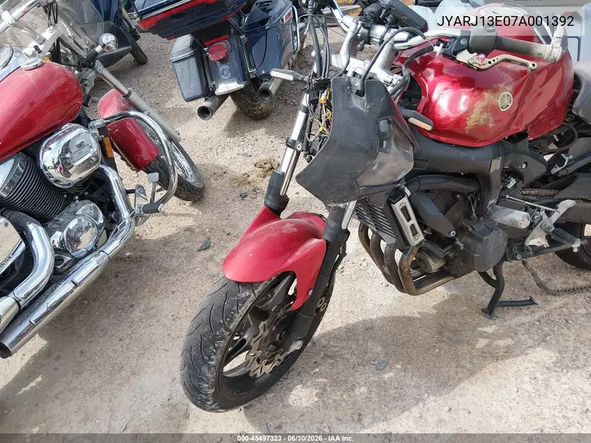 2007 Yamaha Fz6 Shg VIN: JYARJ13E07A001392 Lot: 45497323