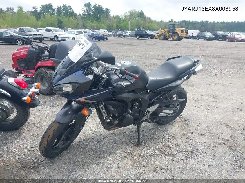 2008 Yamaha Fz6 Shg VIN: JYARJ13EX8A003958 Lot: 45099471