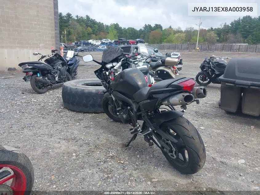 2008 Yamaha Fz6 Shg VIN: JYARJ13EX8A003958 Lot: 45099471