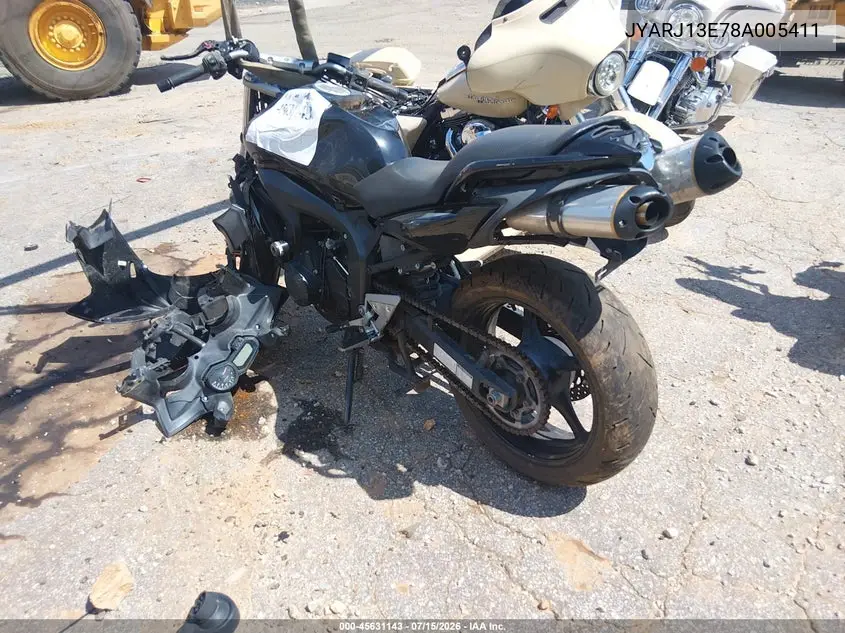 2008 Yamaha Fz6 Shg VIN: JYARJ13E78A005411 Lot: 45631143