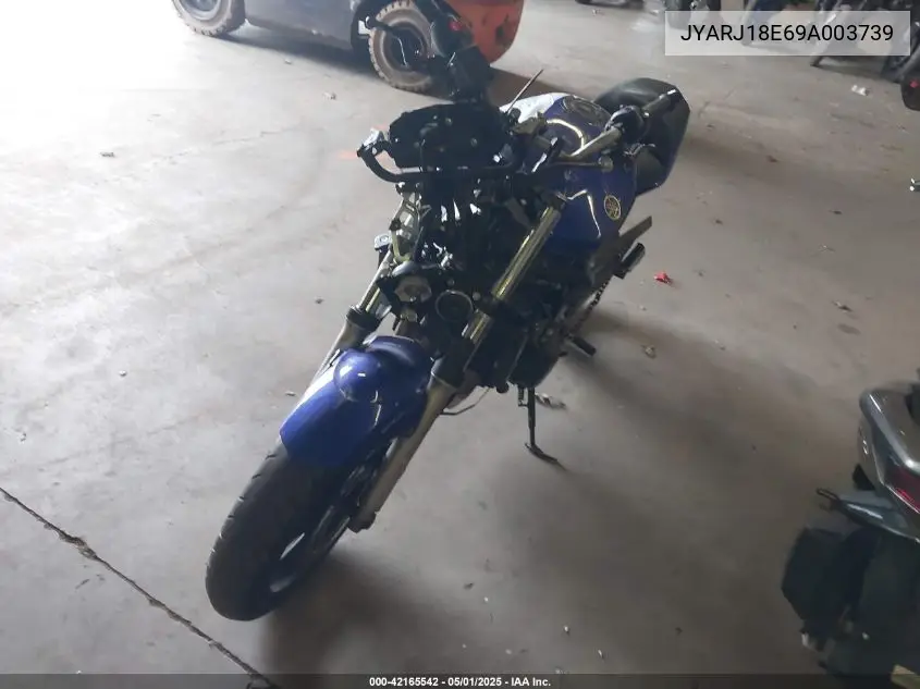 2009 Yamaha Fz6 R VIN: JYARJ18E69A003739 Lot: 42165542