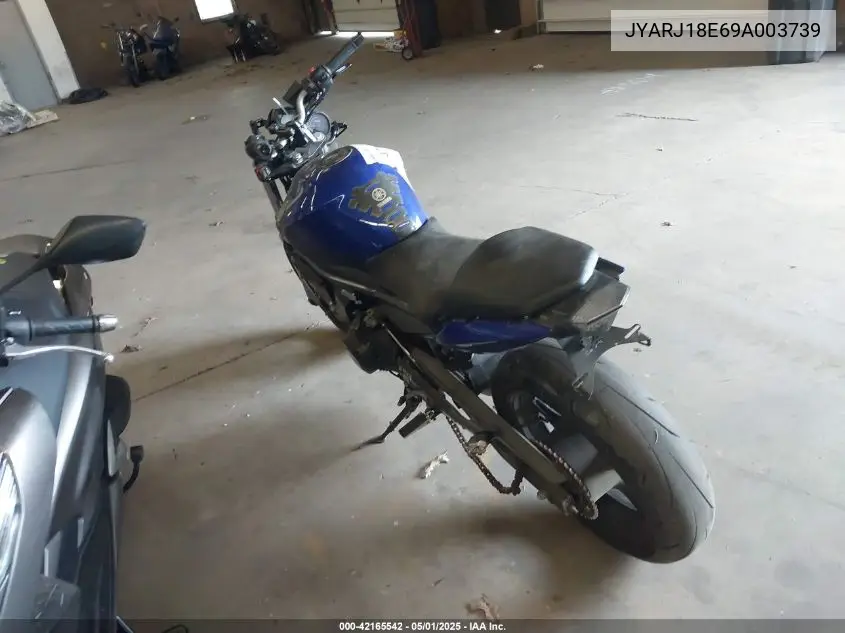 2009 Yamaha Fz6 R VIN: JYARJ18E69A003739 Lot: 42165542