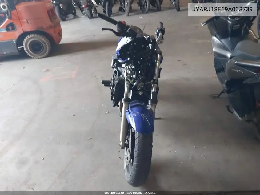 2009 Yamaha Fz6 R VIN: JYARJ18E69A003739 Lot: 42165542
