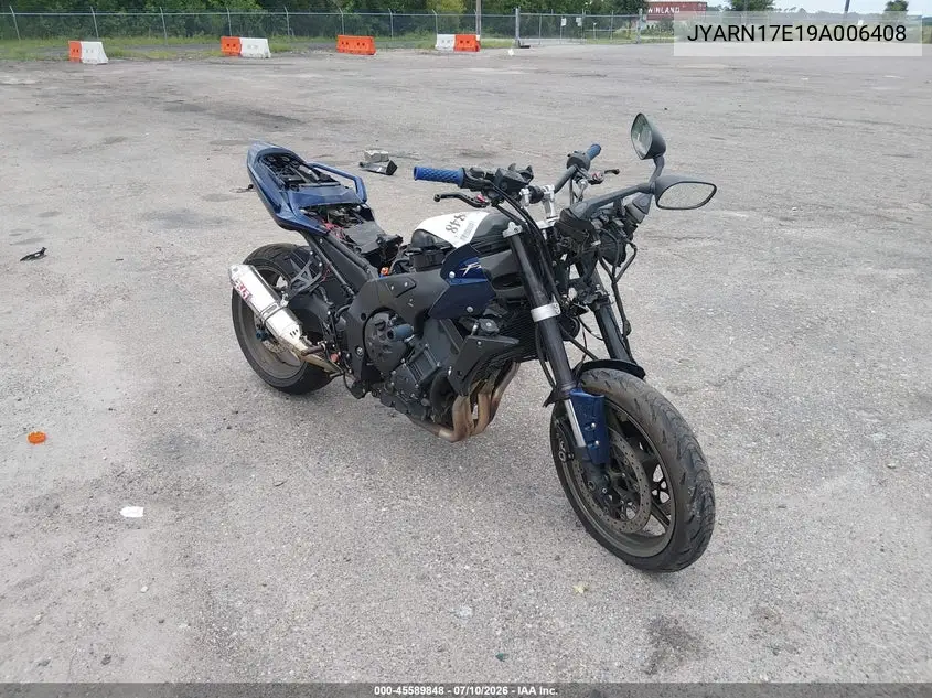 2009 Yamaha Fz1 S VIN: JYARN17E19A006408 Lot: 45589848