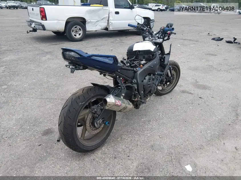 2009 Yamaha Fz1 S VIN: JYARN17E19A006408 Lot: 45589848