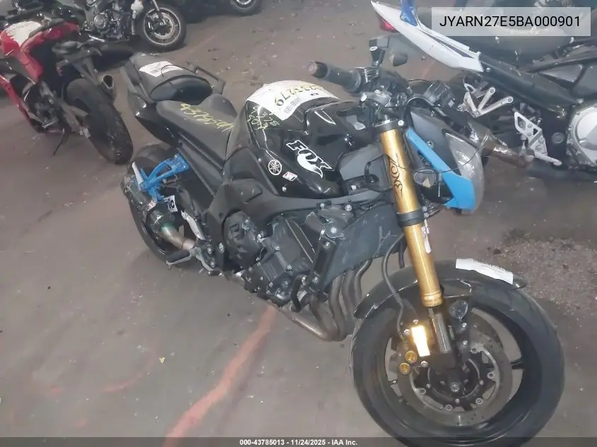 2011 Yamaha Fz8 N VIN: JYARN27E5BA000901 Lot: 43785013
