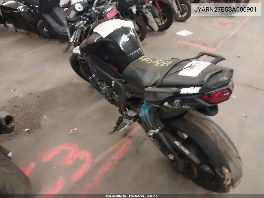 2011 Yamaha Fz8 N VIN: JYARN27E5BA000901 Lot: 43785013