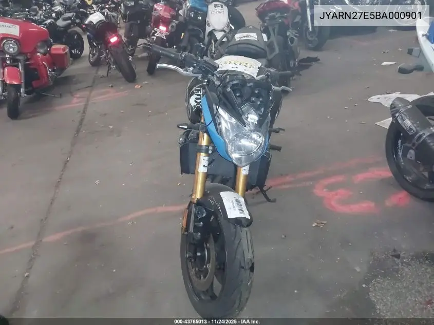 2011 Yamaha Fz8 N VIN: JYARN27E5BA000901 Lot: 43785013