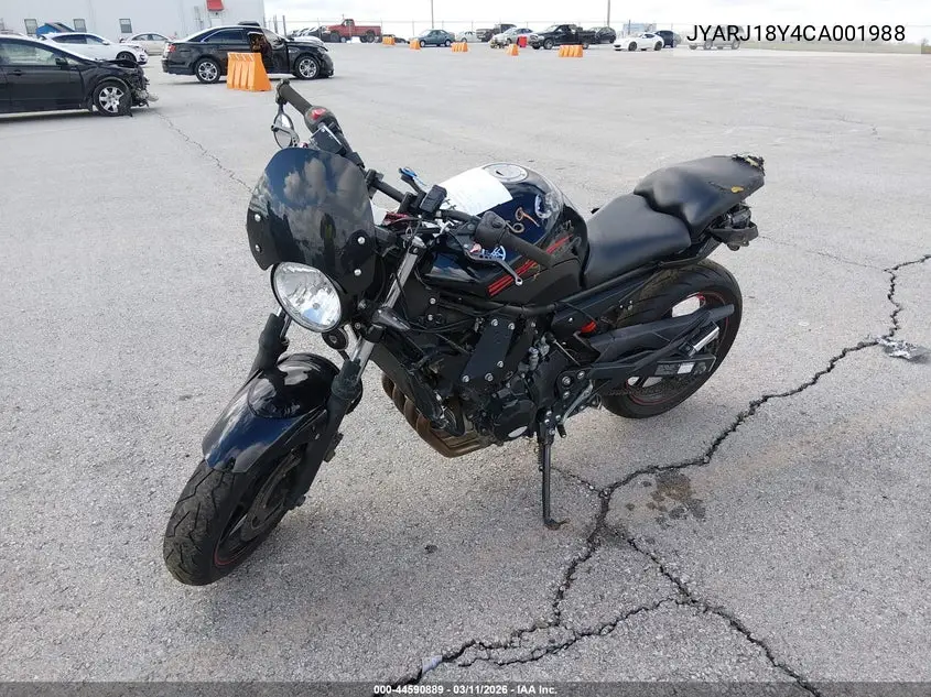 2012 Yamaha Fz6 Rc VIN: JYARJ18Y4CA001988 Lot: 44590889