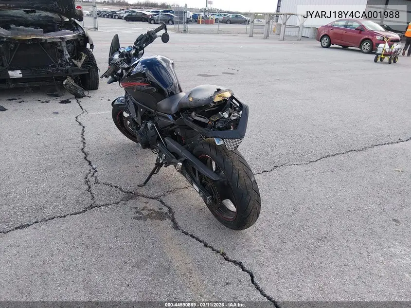 2012 Yamaha Fz6 Rc VIN: JYARJ18Y4CA001988 Lot: 44590889