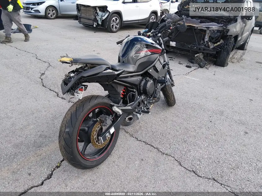 2012 Yamaha Fz6 Rc VIN: JYARJ18Y4CA001988 Lot: 44590889