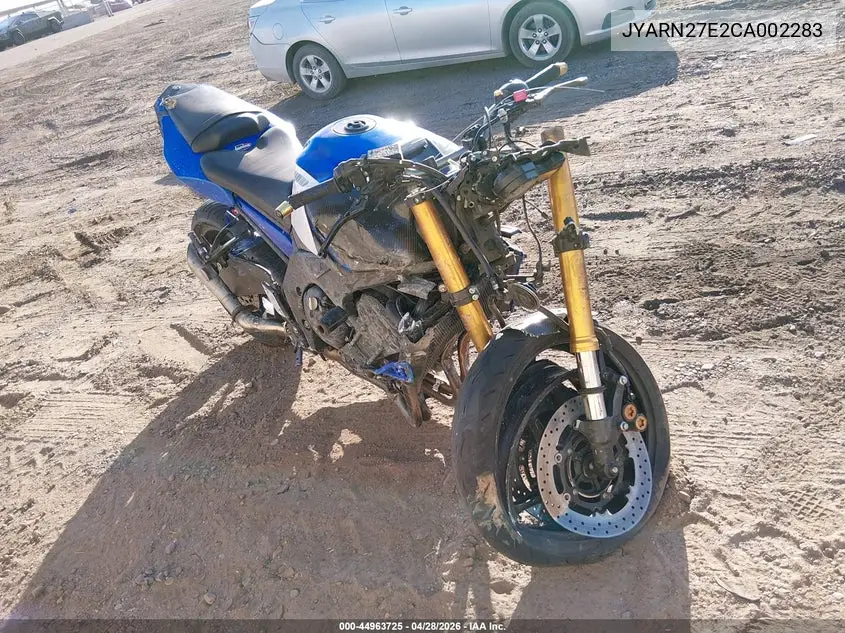 2012 Yamaha Fz8 N VIN: JYARN27E2CA002283 Lot: 44963725