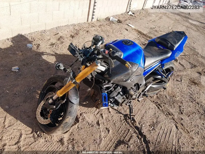 2012 Yamaha Fz8 N VIN: JYARN27E2CA002283 Lot: 44963725