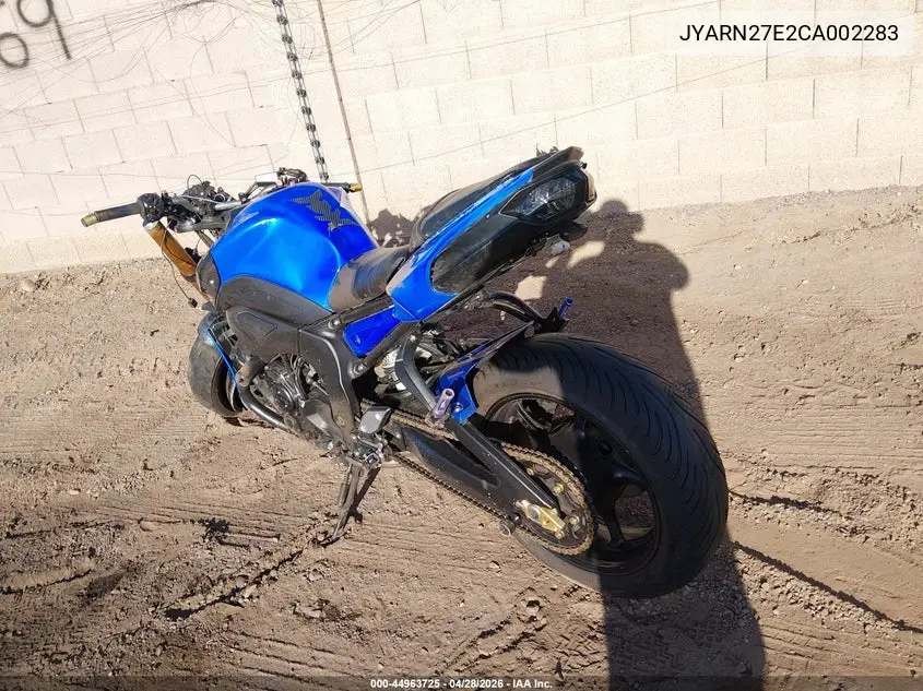 2012 Yamaha Fz8 N VIN: JYARN27E2CA002283 Lot: 44963725