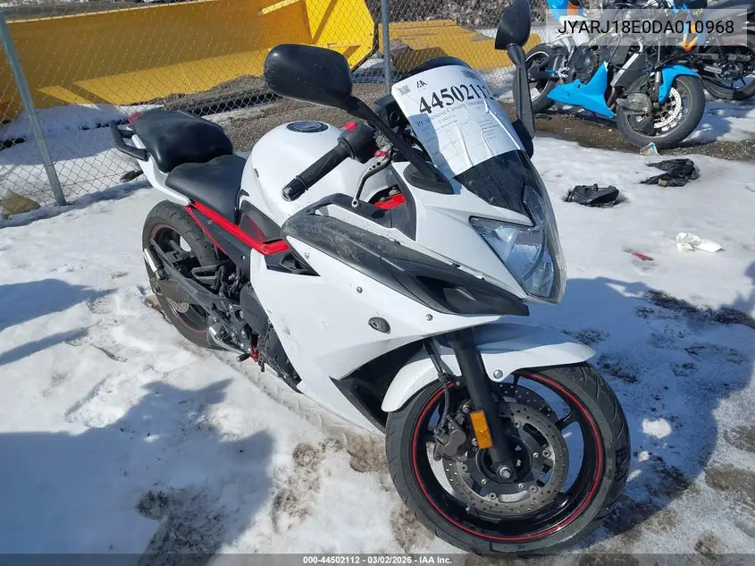 2013 Yamaha Fz6 R VIN: JYARJ18E0DA010968 Lot: 44502112
