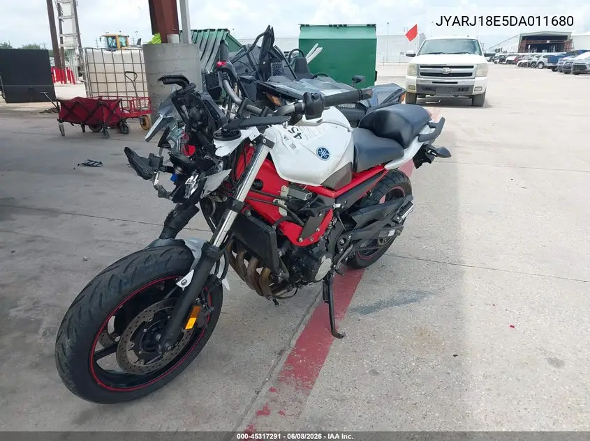 2013 Yamaha Fz6 R VIN: JYARJ18E5DA011680 Lot: 45317291
