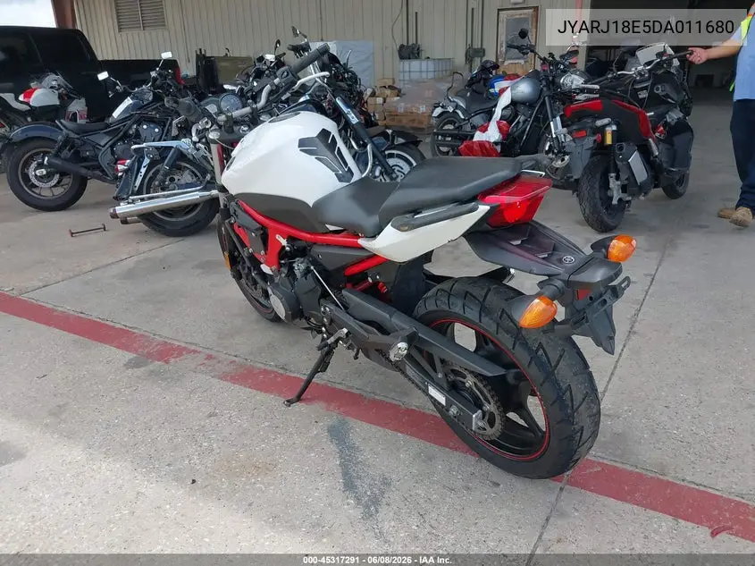 2013 Yamaha Fz6 R VIN: JYARJ18E5DA011680 Lot: 45317291