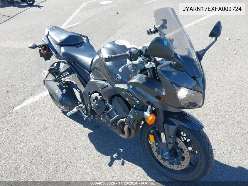 2015 Yamaha Fz1 S VIN: JYARN17EXFA009724 Lot: 40909026