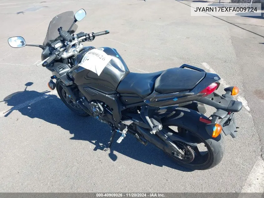 2015 Yamaha Fz1 S VIN: JYARN17EXFA009724 Lot: 40909026