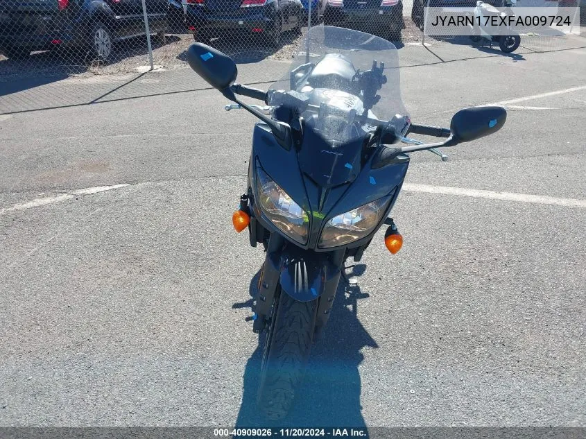 2015 Yamaha Fz1 S VIN: JYARN17EXFA009724 Lot: 40909026