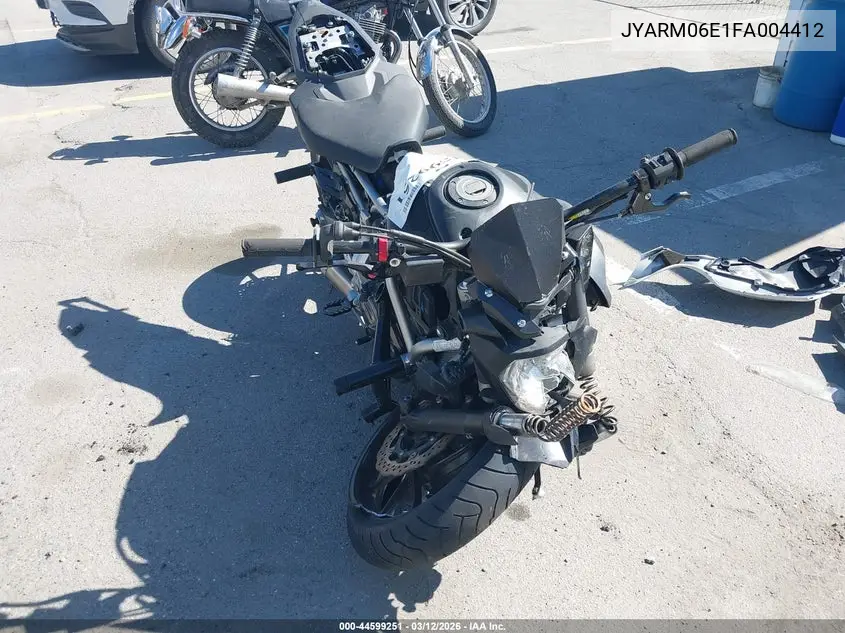 2015 Yamaha Fz07 VIN: JYARM06E1FA004412 Lot: 44599251