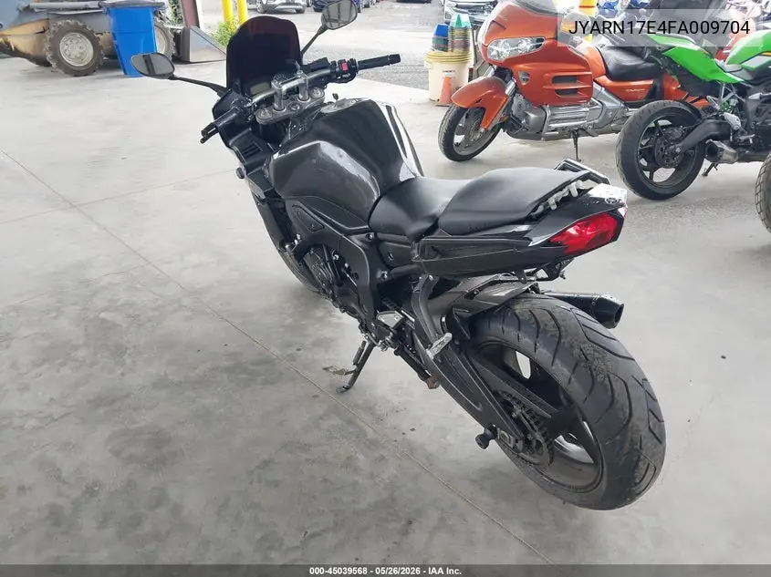 2015 Yamaha Fz1 S VIN: JYARN17E4FA009704 Lot: 45039568
