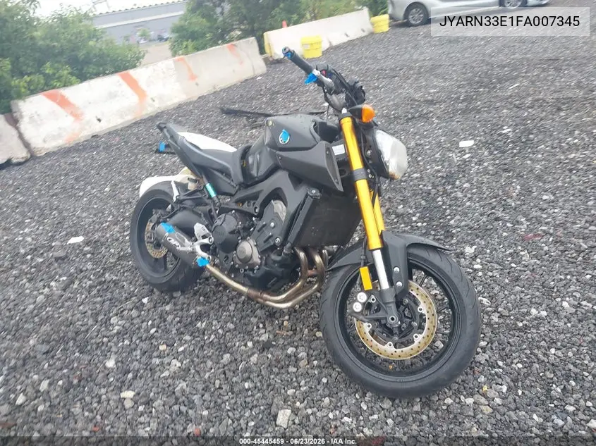 2015 Yamaha Fz09 VIN: JYARN33E1FA007345 Lot: 45445459