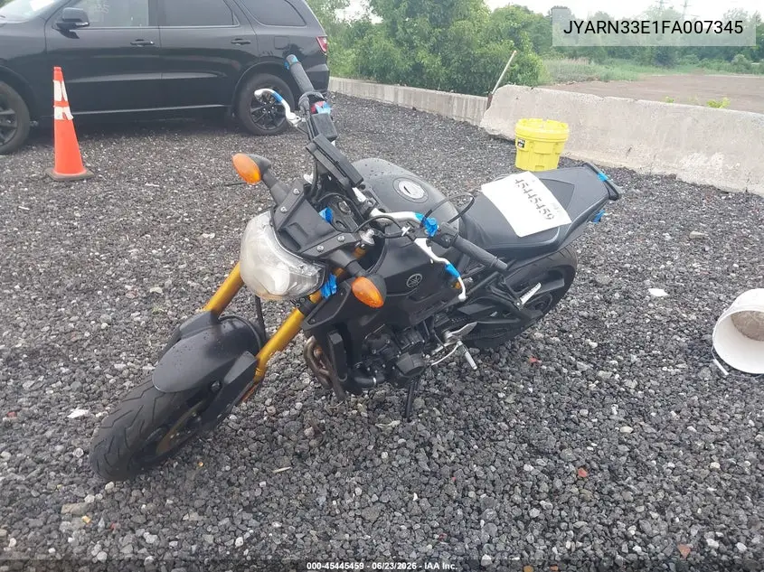 2015 Yamaha Fz09 VIN: JYARN33E1FA007345 Lot: 45445459