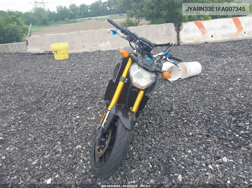2015 Yamaha Fz09 VIN: JYARN33E1FA007345 Lot: 45445459