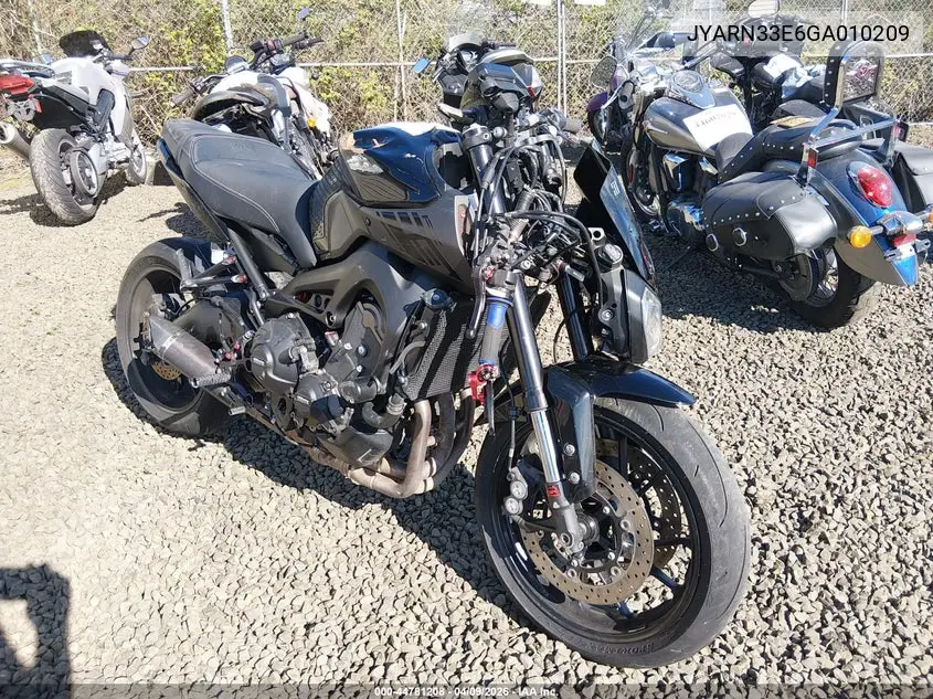2016 Yamaha Fz09 VIN: JYARN33E6GA010209 Lot: 44781208