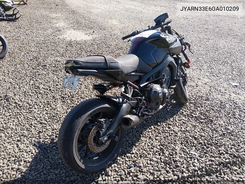 2016 Yamaha Fz09 VIN: JYARN33E6GA010209 Lot: 44781208